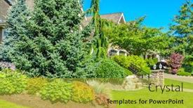  Presentation with british columbia canada - Theme with outdoor landscape garden in north vancouver british columbia canada background and a yellow colored foreground