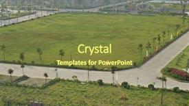  Presentation with green lawn - Colorful PPT theme enhanced with outdoor lawn green backdrop and a tawny brown colored foreground