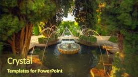  Presentation with granada - Colorful PPT layouts enhanced with outdoor lighting - alhambra garden granada spain backdrop and a tawny brown colored foreground
