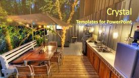  Presentation with outdoor patio - Slide deck having outdoor lighting - nice patio at a home background and a tawny brown colored foreground