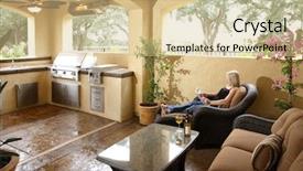  Presentation with lounge - Presentation design enhanced with outdoor living - lounge area in a new background and a lemonade colored foreground