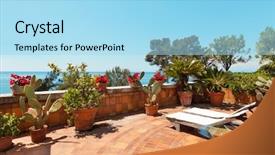  Presentation with lost at sea - Beautiful presentation design featuring outdoor living - outside exterior with sea view backdrop and a light blue colored foreground