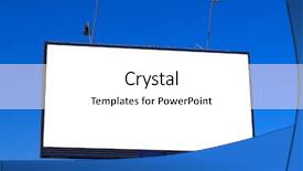  Presentation with blue sky - Slides enhanced with outdoor media - blank billboard against clear blue background and a white colored foreground