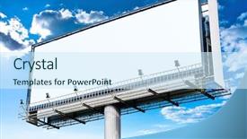  Presentation with skies - Theme consisting of outdoor media - blank mega billboard background and a cool aqua colored foreground