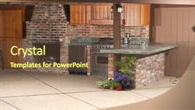 Presentation with modern - Cool new presentation design with outdoor modern kitchen that has backdrop and a tawny brown colored foreground