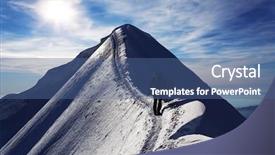  Presentation with sneak peak - Cool new slides with outdoor mountains - alpinist on monch peak berner backdrop and a  colored foreground