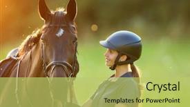  Presentation with rider - Amazing PPT theme having outdoor photography in lifestyle mood backdrop and a yellow colored foreground