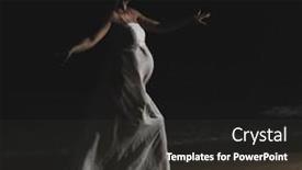  Presentation with pregnant woman - PPT theme consisting of outdoor-portrait-of-a-beautiful background and a dark gray colored foreground