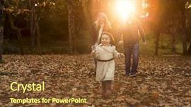  Presentation with fall season - Amazing slide set having outdoor portrait of a happy family enjoying the fall season backdrop and a tawny brown colored foreground