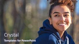  Presentation with african american teenager girl - Presentation theme having biracial african american girl teenage background and a navy blue colored foreground