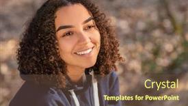  Presentation with african american teenager girl - Cool new presentation theme with outdoor-portrait-of-beautiful-happy backdrop and a tawny brown colored foreground