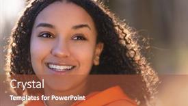  Presentation with african american teenager girl - Beautiful presentation featuring outdoor-portrait-of-beautiful-happy backdrop and a red colored foreground