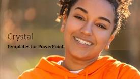  Presentation with african american teenager girl - Cool new theme with outdoor-portrait-of-beautiful-happy backdrop and a coral colored foreground