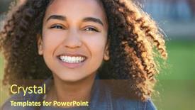  Presentation with african american teenager girl - Amazing slide deck having outdoor-portrait-of-beautiful-happy backdrop and a tawny brown colored foreground