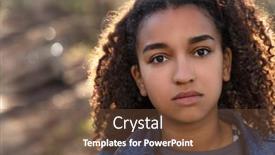 Presentation with african american teenager girl - PPT theme consisting of outdoor-portrait-of-beautiful-happy background and a tawny brown colored foreground