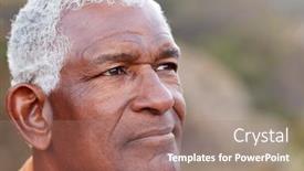  Presentation with mental health - Audience pleasing slides consisting of outdoor-portrait-of-serious-african backdrop and a coral colored foreground