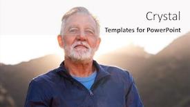  Presentation with mental health - Slides consisting of outdoor-portrait-of-serious-hispanic background and a light gray colored foreground