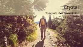  Presentation with couples hiking the mountains - Amazing theme having outdoor recreation - hiking in mountains backdrop and a lemonade colored foreground