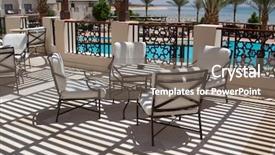  Presentation with cafe tropical - PPT layouts consisting of outdoor restaurant coffee open air background and a gray colored foreground