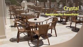  Presentation with cafe tropical - Colorful PPT layouts enhanced with outdoor restaurant coffee open air backdrop and a  colored foreground