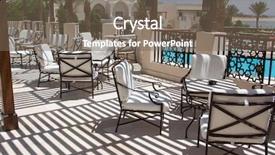  Presentation with cafe tropical - Slides having outdoor restaurant coffee open air background and a violet colored foreground