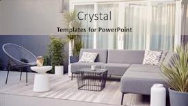  Presentation with outdoor furniture - Presentation theme featuring outdoor-seating-and-garden-furniture background and a lemonade colored foreground