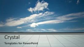  Presentation with blue-sky - Audience pleasing slide deck consisting of outdoor spaces - blue sky and grey floor backdrop and a light gray colored foreground