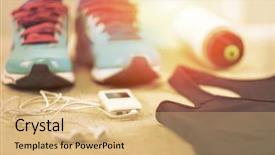  Presentation with sport - Slide set with outdoor sports - beautiful sport set for running background and a coral colored foreground