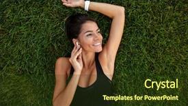  Presentation with top view of amazon river - Slide set featuring outdoors and listening to music background and a tawny brown colored foreground