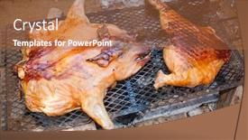  Presentation with pig - Slide set enhanced with outdoors-barbeque-of-a-whole background and a red colored foreground