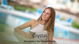  Presentation with coffee cup diary - Presentation theme featuring outdoors cafe on the beach background and a  colored foreground