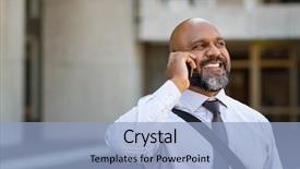  Presentation with cell - Audience pleasing slide set consisting of outdoors centres - mature african businessman talking backdrop and a light blue colored foreground