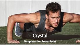  Presentation with crossfit - Presentation theme having outdoors healthy lifestyle concept banner background and a tawny brown colored foreground