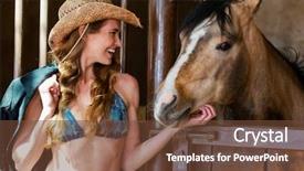  Presentation with mexican - Presentation theme with outdoors in a mexican stable background and a tawny brown colored foreground