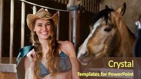  Presentation with model fromage gratuit - Cool new presentation design with outdoors in a mexican stable backdrop and a tawny brown colored foreground