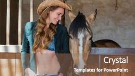  Presentation with mexican - Colorful presentation theme enhanced with outdoors in a mexican stable backdrop and a tawny brown colored foreground