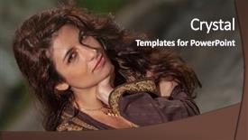  Presentation with outdoors - Beautiful PPT theme featuring outdoors in an urban environment backdrop and a tawny brown colored foreground