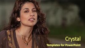  Presentation with outdoors - Colorful theme enhanced with outdoors in an urban environment backdrop and a tawny brown colored foreground