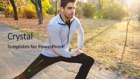  Presentation with dancer music outdoor - Presentation design featuring outdoors in park listening music background and a  colored foreground