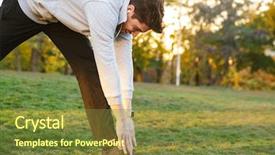  Presentation with dancer music outdoor - Slide set featuring outdoors in park listening music background and a  colored foreground