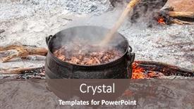  Presentation with fat - Presentation consisting of outdoors-kitchen-in-an-african background and a gray colored foreground