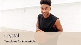  Presentation with cheerful - Amazing presentation design having outdoors looking camera play basketball backdrop and a lemonade colored foreground