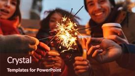  Presentation with happy image - PPT theme having outdoors winter concept holding bengal background and a tawny brown colored foreground