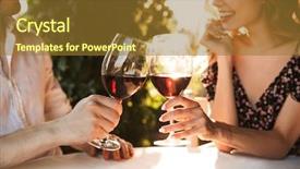  Presentation with movie theater loving couple - Slides with outdors in park holding glasses background and a tawny brown colored foreground