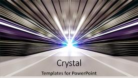  Presentation with speed - Presentation theme having outer space - driving at high speed background and a light gray colored foreground