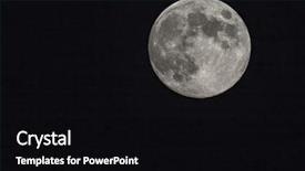  Presentation with outer space - PPT layouts enhanced with outer space - moon on dark sky background and a black colored foreground