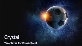  Presentation with soccer - Presentation enhanced with outer space - soccer game concept background and a navy blue colored foreground