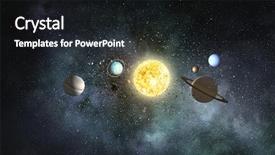  Presentation with planets - PPT layouts consisting of outer space - solar system planets mixed media background and a wine colored foreground