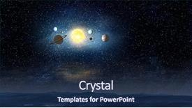  Presentation with planets - Theme consisting of outer space - system of planets mixed media background and a navy blue colored foreground