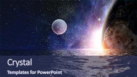  Presentation with outer space - Theme consisting of outer space - there is another world background and a navy blue colored foreground